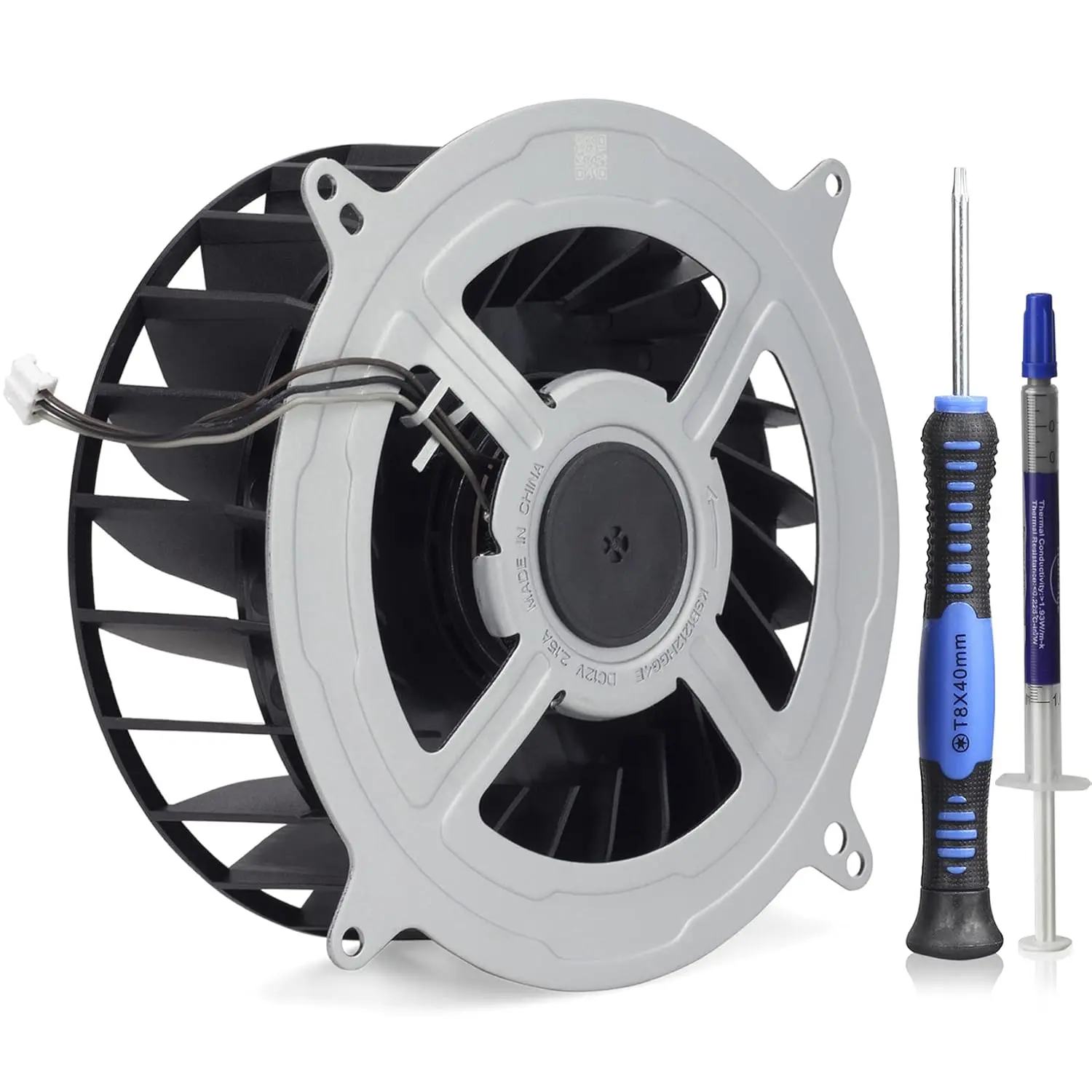 12047ga-12m-wb-01 g12l12ms1ah Brand Internal CPU Cooling Fan Replacement for PS5 5 Series, 12V 2.4A, Low Noise Cooling, Cooling Strong Airflow, Balanced Wind Direction, Heat Dissipates, Silent Operation, Standard Fit