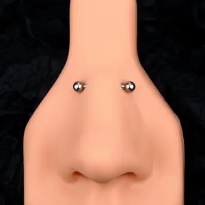 Oufer 14G Titanium Internally Threaded Bridge Barbell