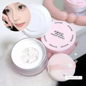 Air Setting Loose Powder Transparent White Makeup Matte Lasting Oil Control High Coverage Face Concealer Powder Korean Cosmetics