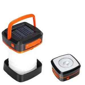 LED Camping Lantern, Solar or USB Chargeable, Collapsible Camping Lights with 3 Light Modes Water-Resistant,for Camping Fishing Hiking Emergency Hurricane Portable Christmas Mini Collapsible Waterproof Hanging Light Power Bank for Indoor Outdoor Camping