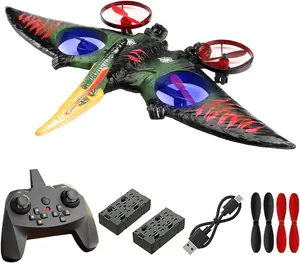 Dragon Remote Control Airplane for Plane Dinosaur 2.4G 6-Axis Gyro EPP Foam Aircraft Key Take Off 360 Rotation Easy to Fly Flying Toys,Birthday Gifts