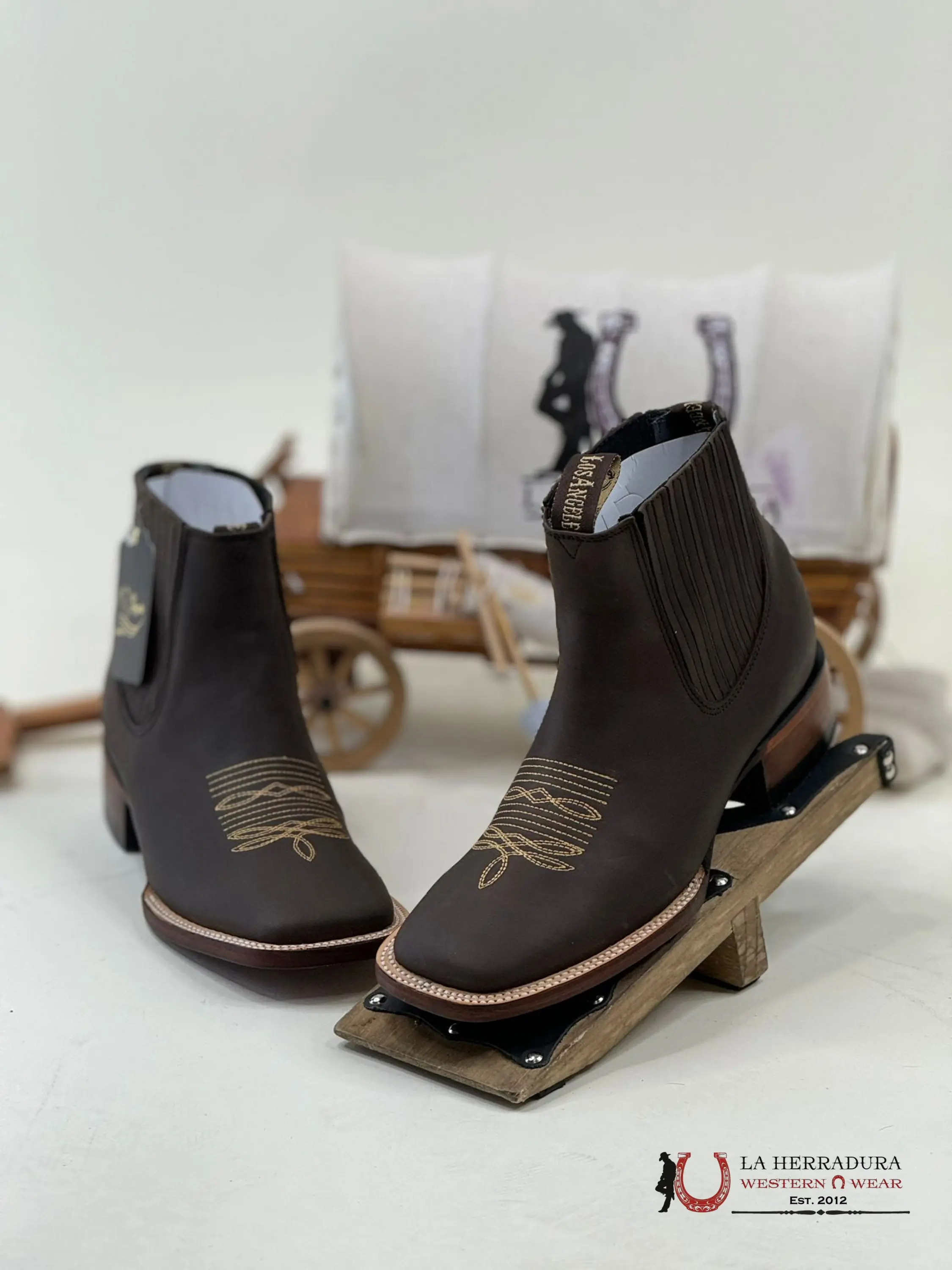 Women's Chocolate Brown Nubuck Leather Heeled Ankle Boots - Los Angeles Style Footwear for Casual Wear, Everyday Comfort, Any Occasion