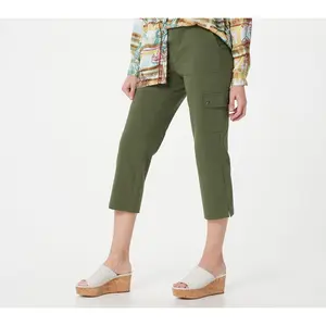 Susan Graver Weekend Regular Premium Stretch Pull-on Crop Pant