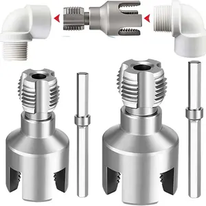 2pcs Home Water Pipe Thread Cutter 4/6 Inch Universal New Electric Drill Tap Tool Pipe Threading Tool Ppr Pe PVC Suitable, Ca Prop 65 Compliant