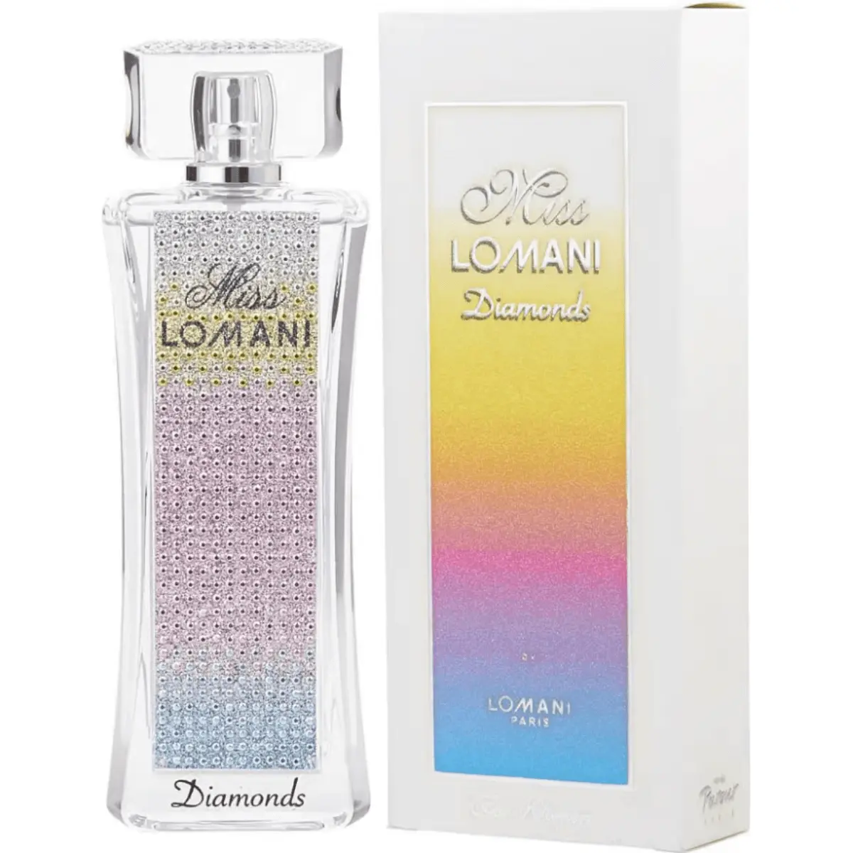 Lomani Miss Lomani Diamonds Women's Fruit-Flavored EDP - 3.3oz/3.4oz, Blackcurrant Scent, Bottle with Atomizer, New in Box, Women's Fragrance, Atomizer Women's Fragrance