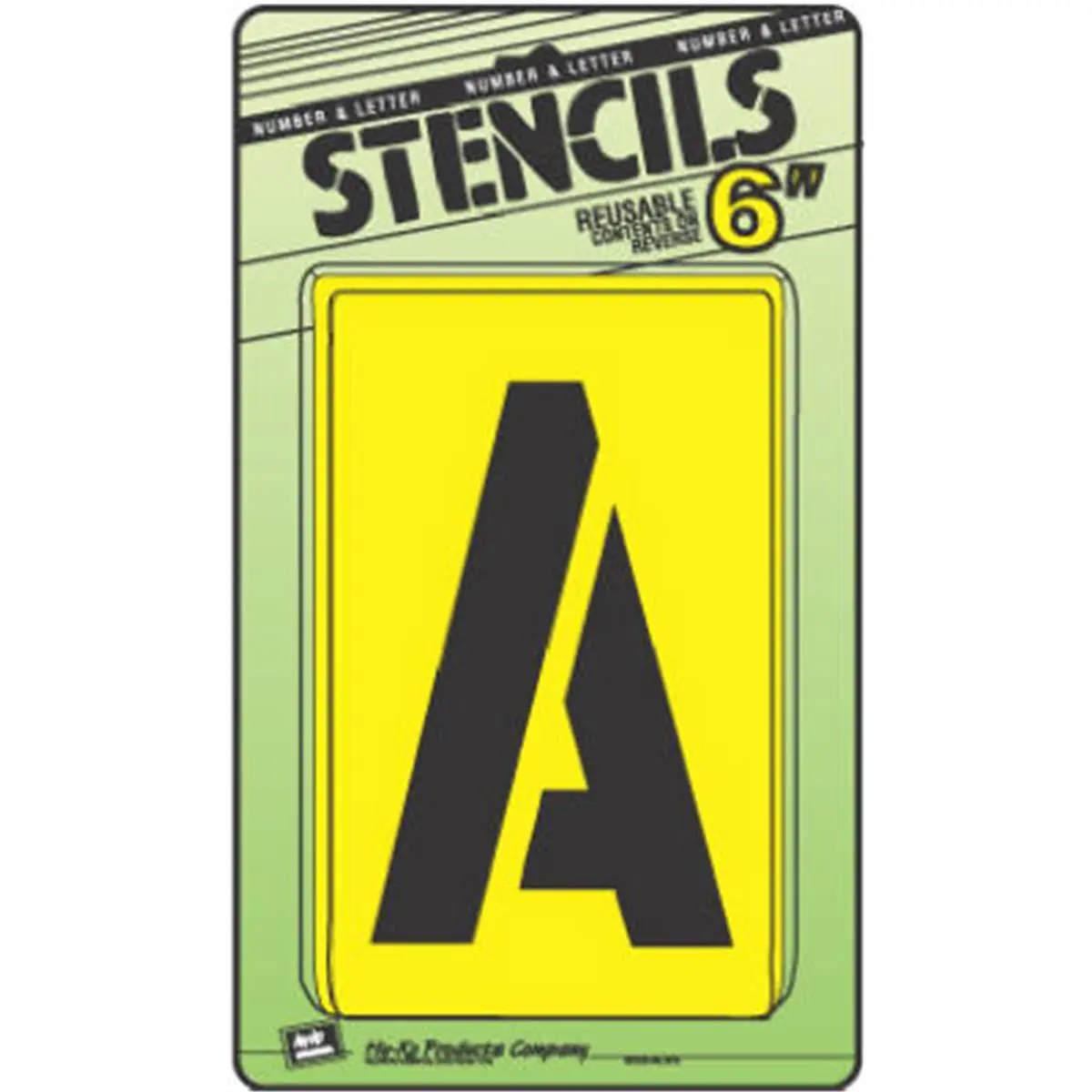 Hy-Ko Products ST-6 Heavy-Duty 6 in. Letter & Number Stencil Set, Blister Carded, Reusable Stencil Board, Includes Letters A-Z