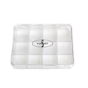 Vueset Viking Jack - 12 Sections, Clear & Lightweight Acrylic Makeup Palette Kit Case