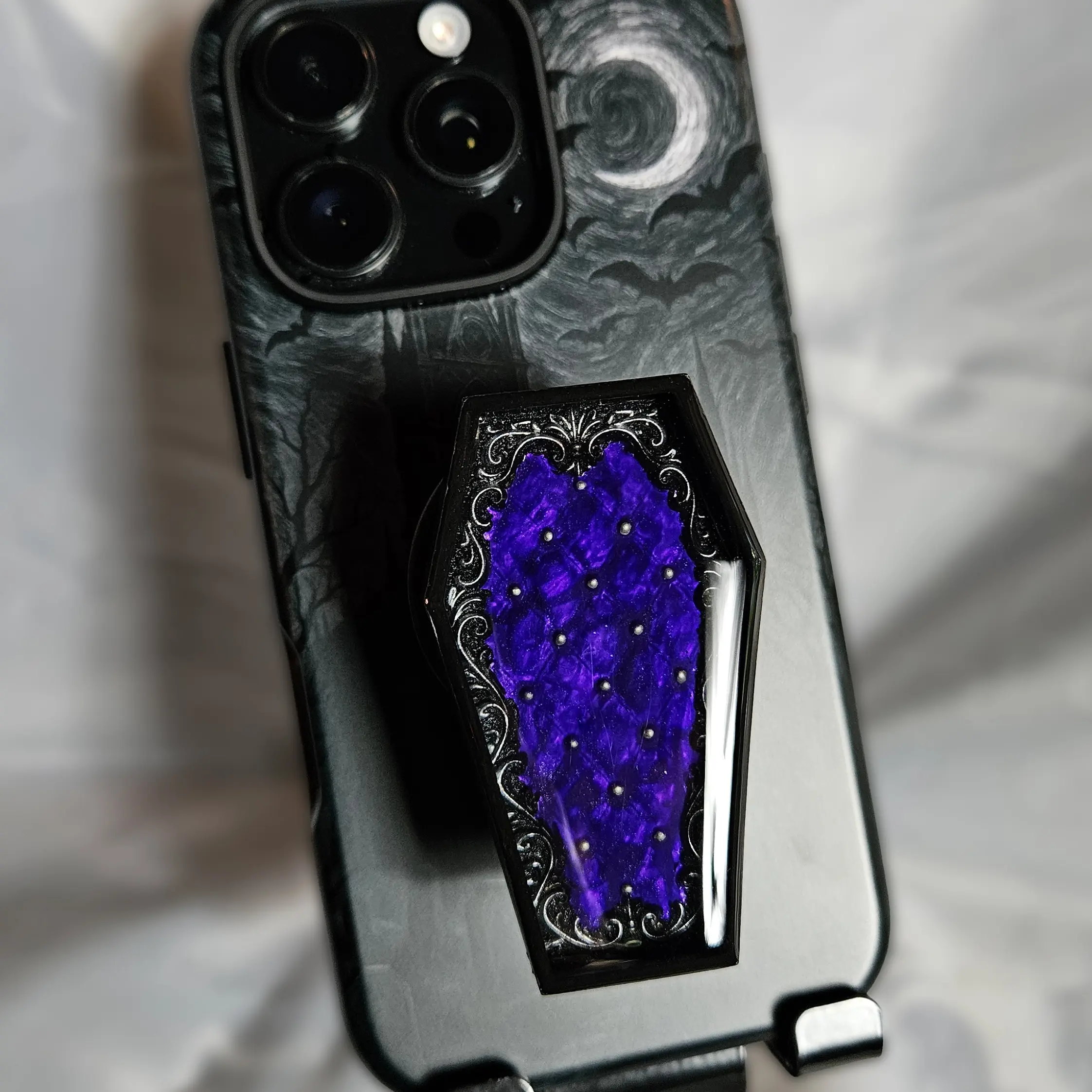Coffin Colors Gothic Phone Stand and Grip | MagSafe or Adhesive Mount