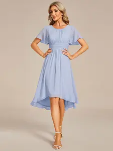 Ever-Pretty 2026 Valentine dress Spring Chiffon Wedding Guest Dress for Women - Flowy A-Line Knee Length - Womenswear, Underwear 02053