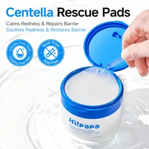 Hi!papa Cica Calming Invisible Toner Pad 115g – Acne & Oil Control for Teens 5 Ceramides B5 Hyaluronic Acid Ultra-Thin Wet Compress for Redness Relief Sensitive Skin Barrier Repair-Z