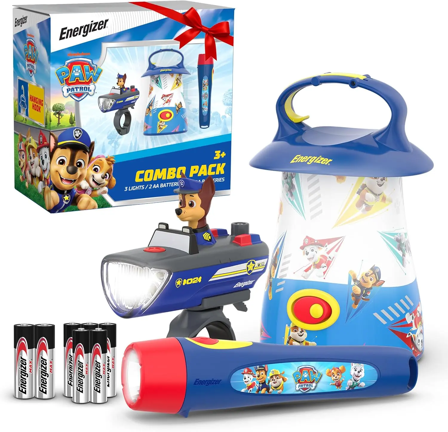 Energizer Paw Patrol Gift Set Flashlight, Lantern, Bike Light Combo Pack Kids Flashlights, Safe Flashlights for Kids, Paw Patrol Toys for Boys & Girls