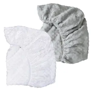 2-Piece Soft Cozy Fleece Baby Fitted Crib Sheets Set, Plush Infant Mattress Covers for Newborns, Washable Multi-Size Bedding