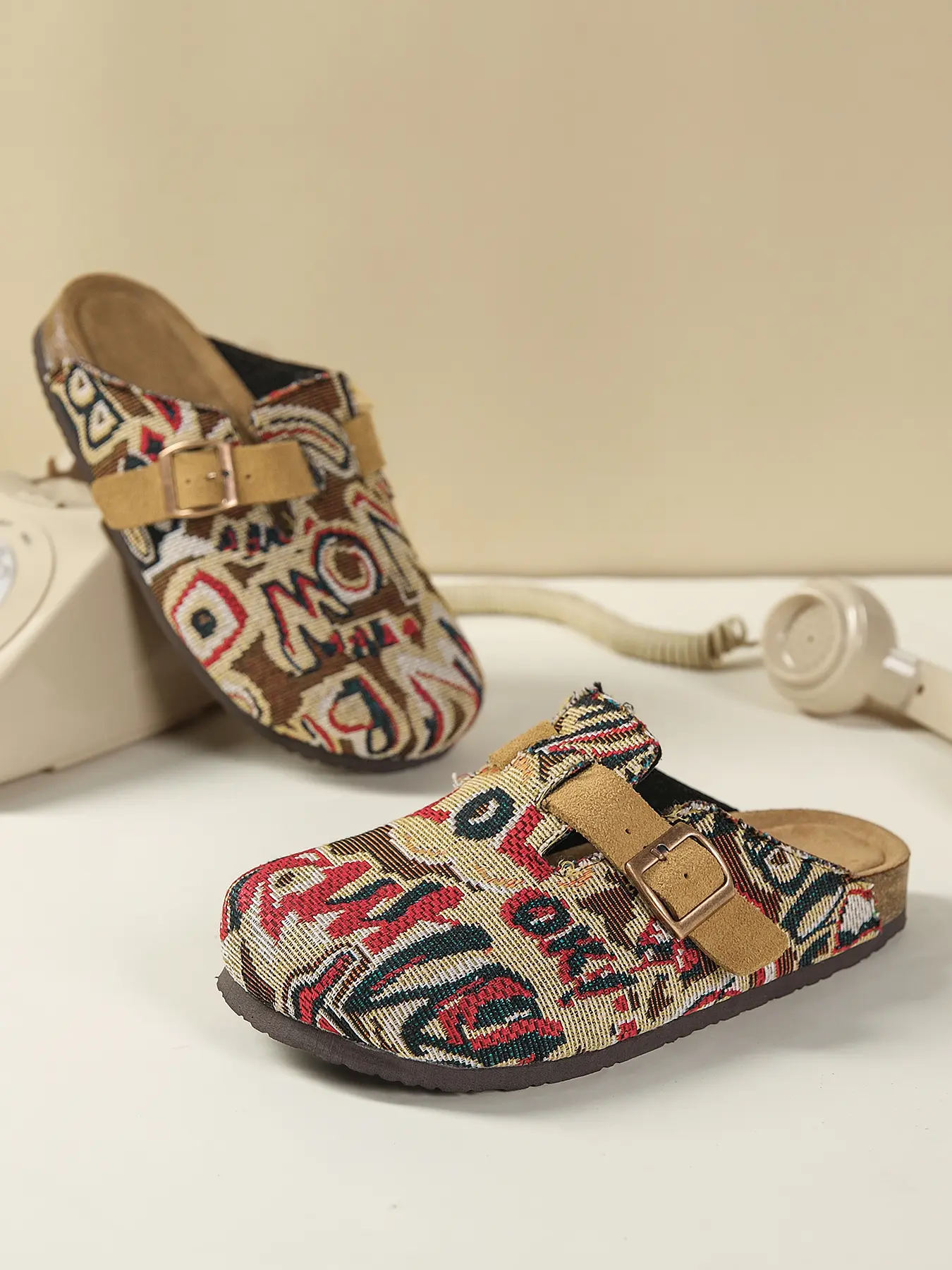 Unisex One-Step Slip-On Soft Clogs, Slip On Mules, Arch Support EVA Sole, Boho Style, Comfortable Casual Shoes, Perfect Gift, Ideal for Outdoor Parties, Casual Beach Shoes