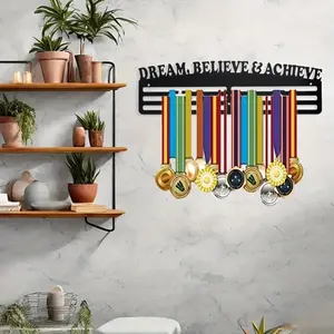 Envelope Design Metal Medal Display Stand with Hook, Creative Sports Award Holder for Trophy Storage and Decor, Racks, Decoration, Award Organizer, Display Shelf