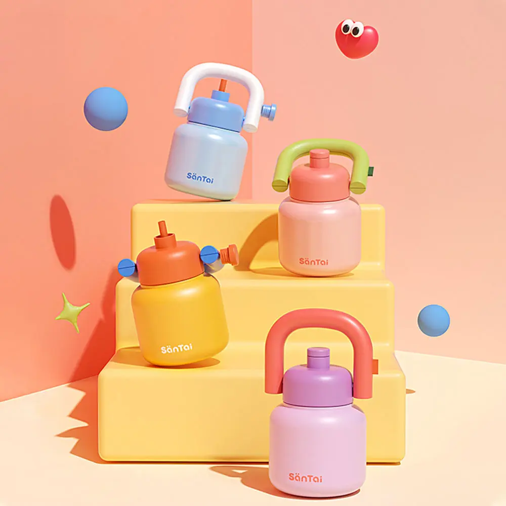 Big Belly Thermos 1000ml/34oz SUS 316 Stainless-Steel 12h Hot 12h Cold With Handle And Straw Baby Safe Material