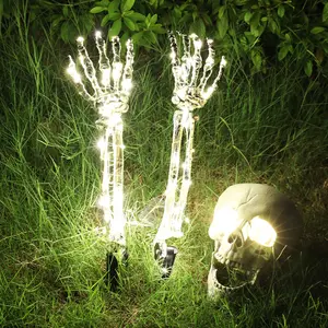 【Halloween Sale】Glowing Skeleton Hand LED Stakes  Spooky Garden Decor