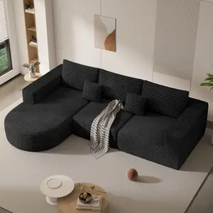 Nalupatio 1 PCS Modular Sofa, 112 Inch Living Room Cloud Sofa, L Shaped Sofa With Chaise Longue, No Assembly Required, Comfortable And Soft, Suitable For Living Room