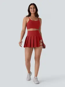 Women's High-Waisted Pleated Skirt with Drawstring, Versatile Casual Party Wear, Perfect for Bars and Vacations, 2026 Fashion Trend