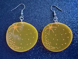 Orange Earrings: Laser Cut Acrylic Oranges, Fruit, Mandarin, Food Earrings, Orange Slices, Orange Tree, Best Gifts for Her/Him/Them