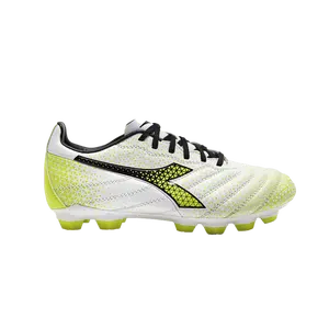 Diadora Brasil Elite GR LT LPU Youth Firm Ground Boots White/Black/Yellow