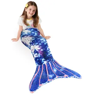 Mermaid Tail  Blanket,Super Soft Warm Comfy  Knit Mermaids with Non-Slip Neck Strap, for Girls Women Adults Teens Birthday