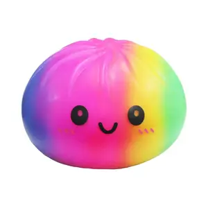 Giant Dumpling Squishy 25cm No Steamer Included, Cute Anxiety Relief Fidget Toy, Super Soft Squeeze Decompression Dough for Adults, Fast Rebound Q Elastic Soft Waxy, Cute Cartoon Expression, Safe Material