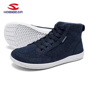 HOBIBEAR Barefoot Boots Mens Womens Wide Toe Box Warm Ankle Sneakers Waterproof Winter Outdoor Shoes