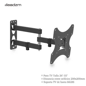 LEADZM 26-55" Adjustable Wall Mount Bracket Rotatable TV Stand TMX200 with Spirit Level