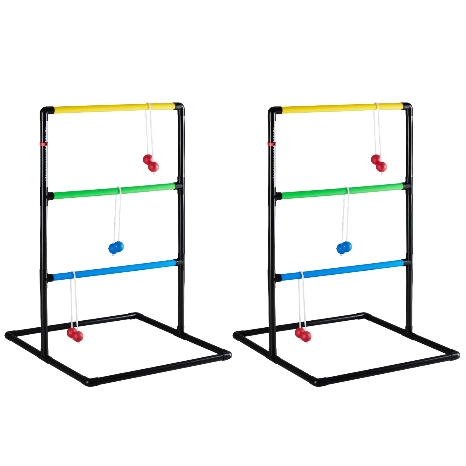 Sports Ladder Toss Indoor & Outdoor Game Set with Soft Rubber Bolo Balls and Travel Carrying Case