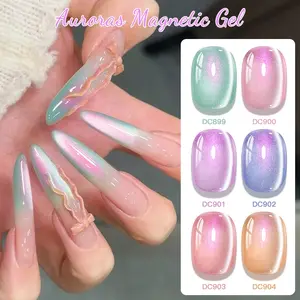 MTSSII 7ml Aurora Cat Eye Gel Nail Polish, Mermaid Dreamcolor Magnetic Gel Polish, Long Lasting Soak-Off UV/LED Gel for DIY Manicures, Fashion Gift for Women, Nail Extensions, Nail Art, Cosmetic