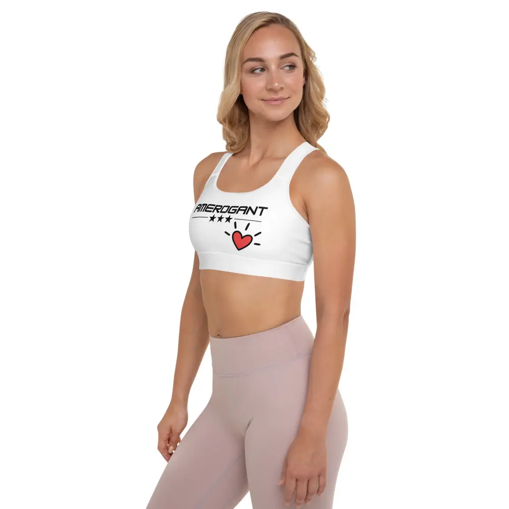 Amerogant Love! Padded Sports Bra