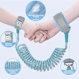 Children's leash for walking kids and preventing loss, safety belt with swivel anti-tangle lock