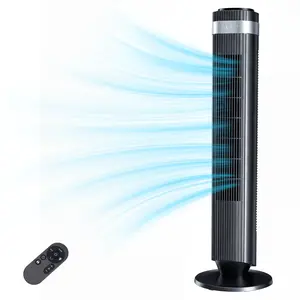 Tower Fan for Bedroom, 28dB Silent Standing Fan with 12H Timer, Smart Auto Mode, 64° Oscillating Bladeless Cooling Fan for Home Office