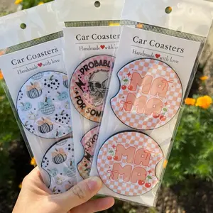 Car coasters set of 2