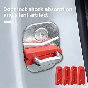 Silicone Door Lock Protector Cover, Car Door Lock Shock Absorber Cushion Pad, Thick Anti-Collision Sticker, Full Protection Silent Mat, Car Accessories
