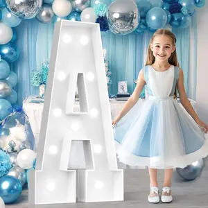 4FT Marquee Light Up Letters A, Easy to Assemble Cool White Marquee Letters 4 Feet Tall for Indoor & Outdoor Events, Large Lighted Letter for Birthday Graduation Baby Shower Party Decorations