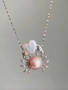 Retro Ocean Series Crab Pendant Necklace, Vintage Style Jewelry for Unique Fashion Lovers, Stylish Accessory for Casual