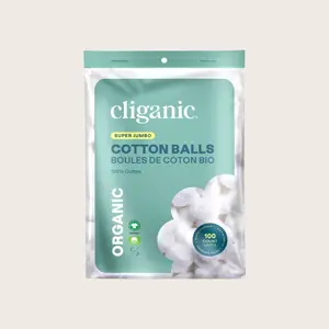 100% Organic Super Jumbo Cotton Balls for Daily Skincare Makeup Cosmetic Polish