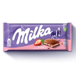 Milka Strawberry and Yogurt Chocolate 100Gr