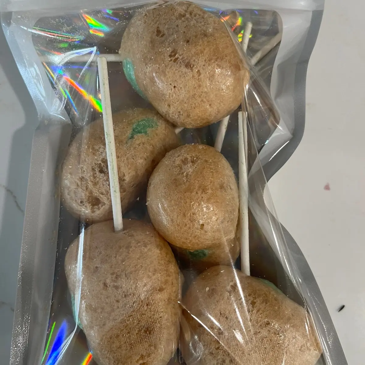 Freeze Dried Carmel Apple  Candy Lollipops