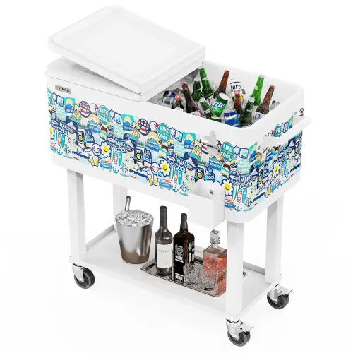 White With Multi-colored