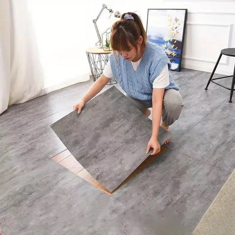 Self Adhesive Floor Sticker, Waterproof Floor Sticker, Floor Tiles, Decorative Sticker for Home Living Room Kitchen Bathroom, Ornaments, Decoration Items, Adhesive Stickers, High Adhesive Stickers