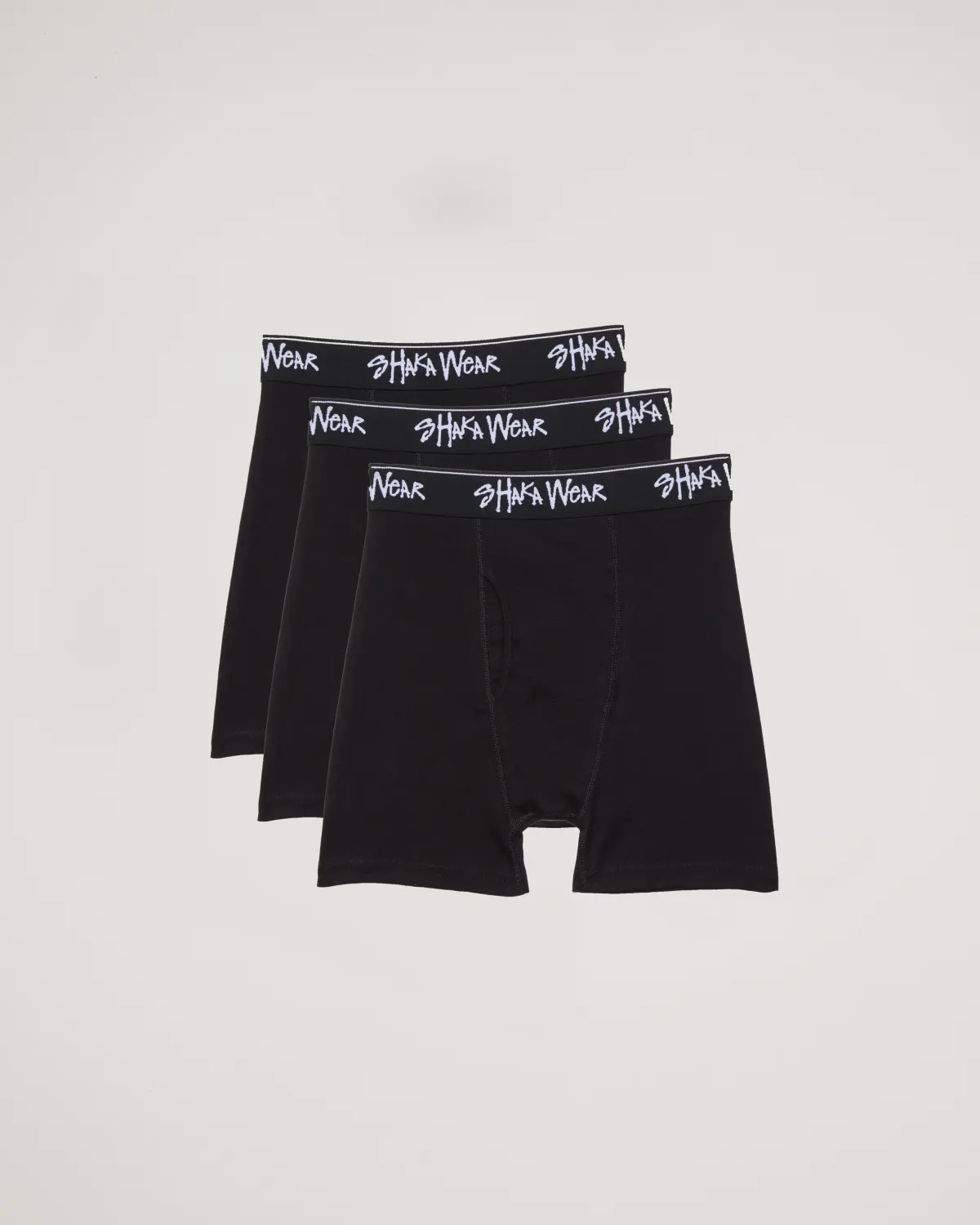 Men Cotton Boxer Briefs Black Stretchy