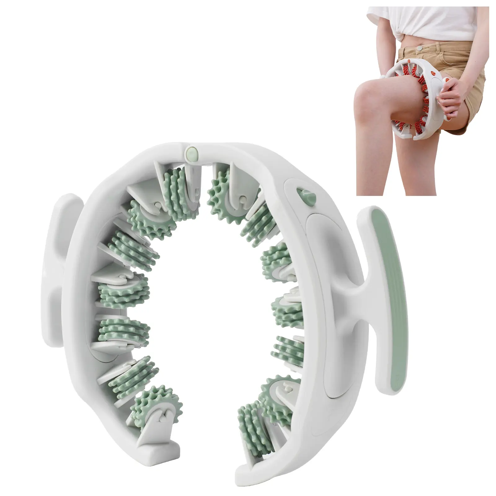 Manual Push-Pull Cellulite Roller, Deep Tissue Massager for Muscle Therapy, Pain Relief, Anti-Inflammation & Fast Recovery Aid for Body Shaping, Firming, Calves, Fitness Regimen