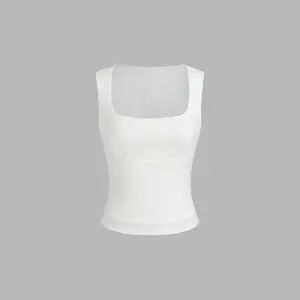 Cider Square Neck Pleated Tank Top