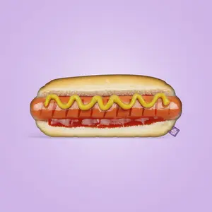 All About Vibe Hotdog Pillow - Custom Shape, Soft & Huggable, Vibrant Prints, Perfect for Any Space, Gift-Ready, Unique Design