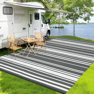 GARVEE - Outdoor Rug 9 x 12 Inches, Waterproof, Large Plastic Outdoor Rug, Reversible Rug for Camping, Deck, RV, 9 x 12 Inches, Balcony Rug