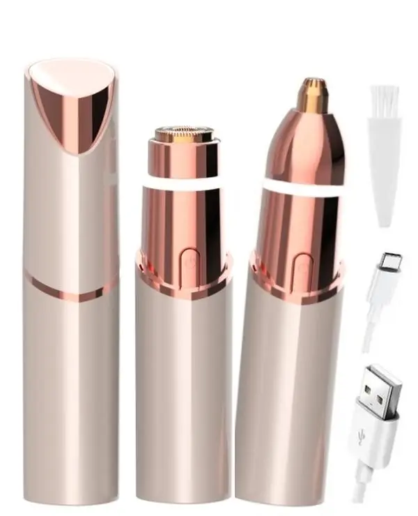 OANVA Women's 2-in-1 USB Rechargeable Facial & Eyebrow Trimmer, Painless Hair Removal for Women with Light for Peach Fuzz, Lips, Nose Hair.SummerWins  DealsForYouDays,father'sdaygifts,summerhairstyles