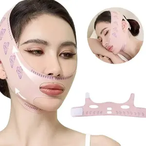 1PCSOne-piece skin-friendly gray V-band/anti-snoring band, specially designed for anti-snoring, with both lifting and firming effects, shaping the outline of the nasolabial folds, suitable for running, ******** rope and facial care scenes, Chin Reducer