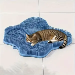 1pc Cat Massage Brush, ideal for cats and Kitty to scratch and groom themselves-a multifunctional climbing scratcher board; suitable for four scenarios including living rooms, pet cat rooms, balconies, and bathrooms, Home